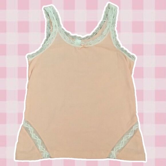 Cabernet Vintage Coquette Feminine Dainty Peach Lace Cutout Camisole Small - Picture 1 of 10